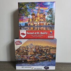 Set of Two Beautiful Tourist Location Puzzles - 1000 Pieces